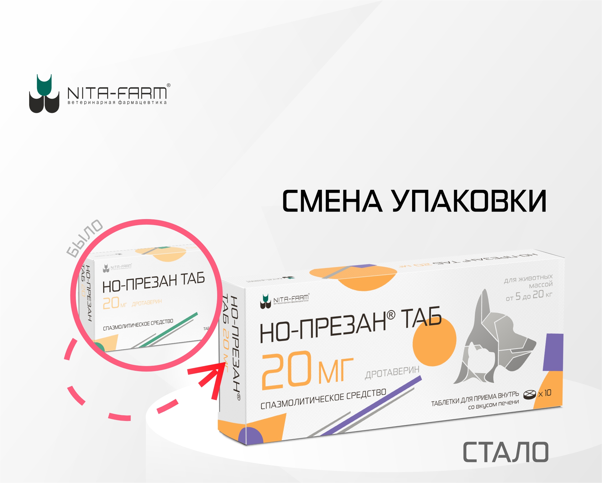 Изменение в упаковке препарата «Но-презан ТАБ»
